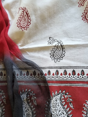 Unstitched Block Printed Shirt Made on a Material of your Specification