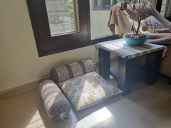 Set of 2 Cotton Floor Cushion Covers