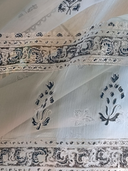 Lawn Block Printed Shirt with Blocked Chiffon Dupatta and Plain Cotton Lawn Fabric for Pants. Unstitched
