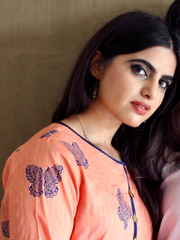 Stitched Mayssori Lawn Block Printed Shirt Paired with Cotton Pants