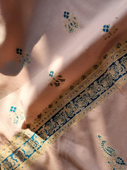 Unstitched Block Printed Shirt Made on a Material of your Specification