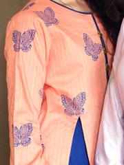 Stitched Mayssori Lawn Block Printed Shirt Paired with Cotton Pants
