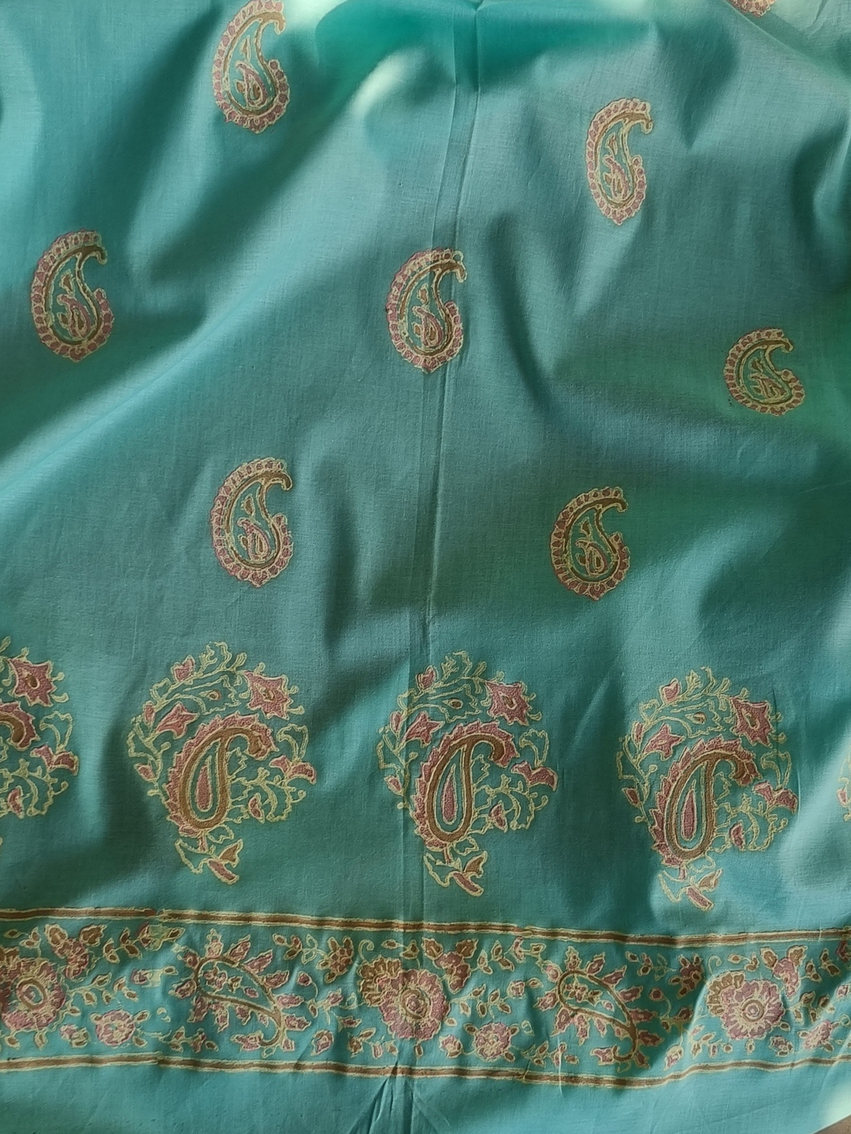 Unstitched Block Printed Shirt Made on a Material of your Specification