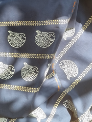 Unstitched Machlee Block Printed Shirt Made on a Material of your Specification