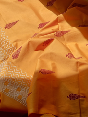 Unstitched Block Printed Shirt Made on a Material of your Specification