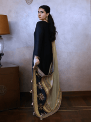 Pure Silk 3 Yards Dupatta with Block Printed Borders Edged with Worked Laces and Finished with Silk Paltan and Tassles